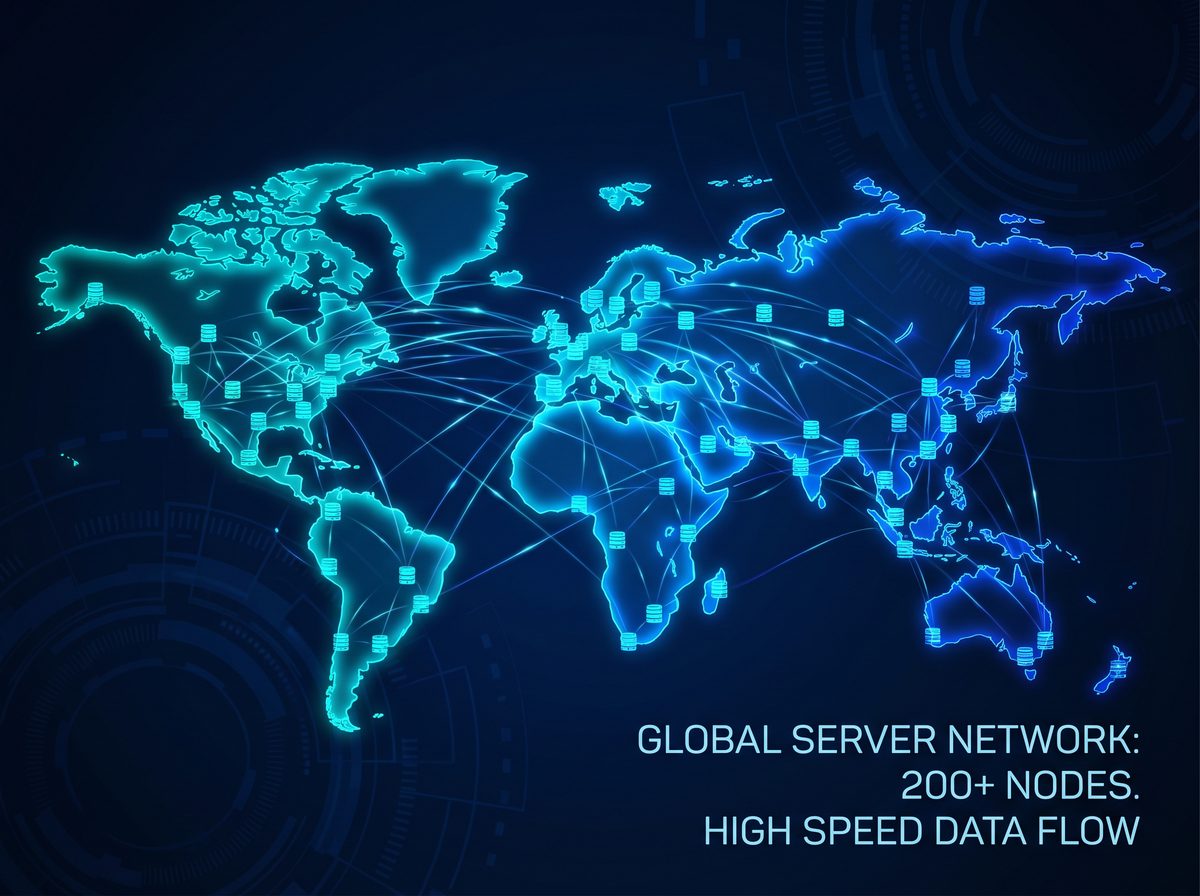 租 加速器全球服务器节点分布图